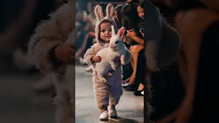 Fashion Show with animals babycute babylovebabyFashionShow cutebaby KidsFashion YouTubeShort [upl. by Airbmac]