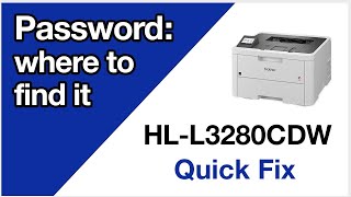 HLL3280CDW find machine password – Brother quick fix [upl. by Ronnie]