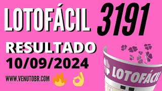 🍀 Resultado Lotofácil 3191 [upl. by Asim]