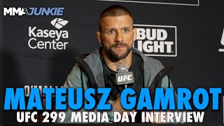 Mateusz Gamrot Not Downplaying Opportunity to Fight Former Champion Rafael dos Anjos  UFC 299 [upl. by Kristi]