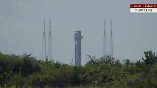 Replay SpaceX scrubs Falcon 9 rocket launch from Cape Canaveral [upl. by Engdahl83]