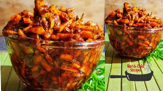 Tamil Sub  How To Make Mango Pickle  Kerala Sadya Mango Pickle  Mango Recipe  HotCold Recipes [upl. by Nyrrad667]