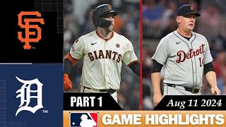 Detroit Tigers Vs San Francisco Giants GAME HIGHLIGHTS Aug 11 2024  MLB Highlights 2024 [upl. by Huberman]