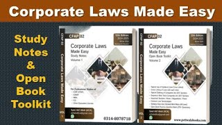 Corporate Laws Made Easy  Study Notes  Open Book Toolkit CFAP 02 Atif Abidi [upl. by Elenahc]