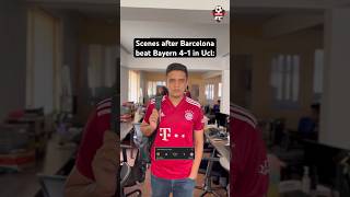 Scenes after Barca vs Bayern Match 🤣 fcbarcelona fcbayern bayernmunich [upl. by Naitirb]