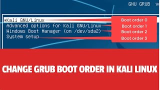 How to Change Boot Order in Dual boot  Kali Linux to Windows  Windows to Kali Linux  Dual Boot [upl. by Celeste227]