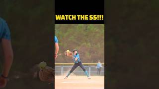 🥎💨Dirt in the Air Epic Shortstop Throw in Stunning SlowMo softball [upl. by Paul773]