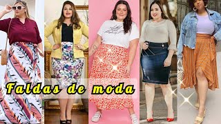 MODA CON FALDAS PARA GORDITAS  OUTFITS CON FALDAS 2024  COMO USAR FALDAS SIENDO GORDITA🌷 [upl. by Akimat]