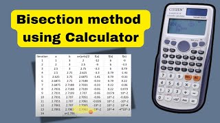 Bisection Method using calculator  use of calculator of bisection calculation [upl. by Atworth205]