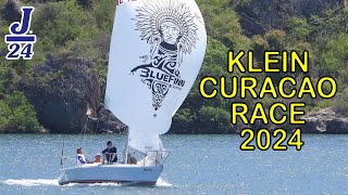 J24 Sailing  Klein Curacao Race 2024  4X Speed [upl. by Ynitsed]