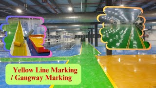 YELLOW LINE MARKING  FACTORY GANGWAY MARKING [upl. by Latia]