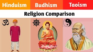 Hinduism vs Budhism vs Taoism  Religion comparison [upl. by Idner]