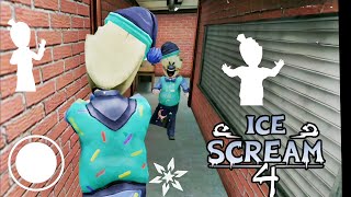 Ice Scream 4 Playing As Rod Full Gameplay [upl. by Lasyrc622]