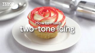 How to Make Two Tone Icing  Tesco [upl. by Barbuto]