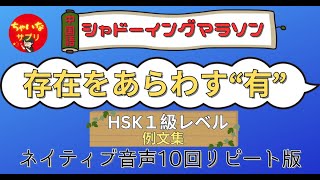 【例文集】存在をあらわす“有”ー10回リピート【シャドーイング用】HSK1級レベル [upl. by Ylhsa]