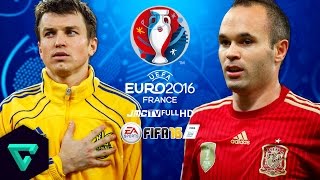 Ukraine vs Spain  QuarterFinals  UEFA Euro 2016 Simulation  FIFA 16 [upl. by Aliuqehs]