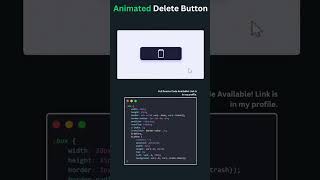 Animated delete buttoncss css coding [upl. by Aihtak]