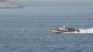 Hellenic Army Special Forces RHIBs in east Aegean Sea [upl. by Olimreh]