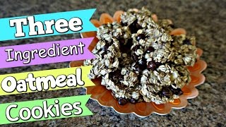 THREE INGREDIENT OATMEAL COOKIES 🍪 [upl. by Hras655]