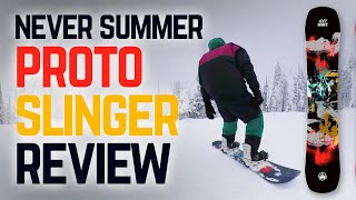 Never Summer Proto Slinger Snowboard Review [upl. by Allemahs]