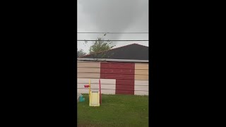 Video shows possible tornado in Chalmette Louisiana [upl. by Julia]