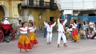 Traditional Dancing in Cartagena Colombia  Cumbia [upl. by Kliment535]