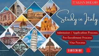 Study in Italy  StepbyStep Guide  Complete Process  202425 Intake studyinitaly studyabroad [upl. by Ateerys]