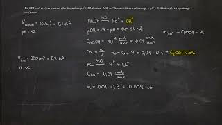 Do 100 cmÂł roztworu wodorotlenku sodu o pH  12 dodano 900 cmÂł kwasu chlorowodorowego o pH  2 [upl. by Bonny]