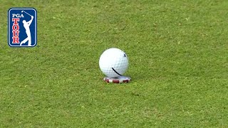 What are the odds Zalatoris ball stops on Fitzpatricks ball marker [upl. by Ahsym]