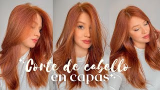 Corte de cabello en capas  EN CASA FÁCIL Y RÁPIDO✨ [upl. by Airak]