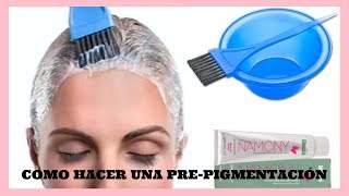 COMO REALIZAR UNA PREPIGMENTACIÓN PARA CANAS Y OSCURECER CABELLOS 🎀 sandranewlook [upl. by Newo555]