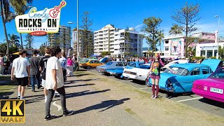 Cooly Rocks On Festival  Beach Side Market Walk 4K  Coolangatta Gold Coast 🇦🇺 2024 [upl. by Eilsehc]