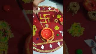 Thaal decoration decorated by my sister♥pooja thali decoration [upl. by Enirok343]