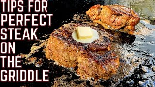 TOP TIPS FOR THE BEST STEAKS ON THE GRIDDLE FILET MIGNON ON THE FLAT TOP GRIDDLE  TOP SECRETS [upl. by Dohsar]