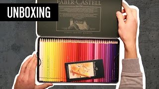 UNBOXING  TESTING 120 FABERCASTELL POLYCHROMOS COLOUR PENCILS  DAVID MIN ART [upl. by Amor]