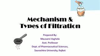 Mechanism of Filtration amp Types of Filtration [upl. by Ruberta]