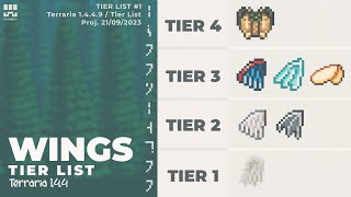 Wings Tier List  Terraria 144 [upl. by Lynus]