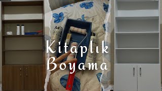 KİTAPLIK BOYAMA KOYU KAHVEDEN BEYAZA [upl. by Farman958]