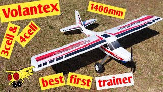 Volantex TrainStar Ascent 3s amp 4s maiden Flight RC Trainer Plane Aircraft ascent 7478 [upl. by Ahsaz]