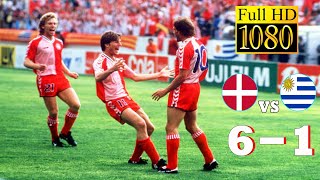 Denmark 61 Uruguay World Cup 1986  Full highlight  1080p HD  Michael Laudrup [upl. by Wivinah]