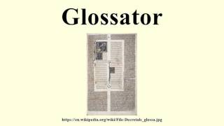 Glossator [upl. by Aleel911]