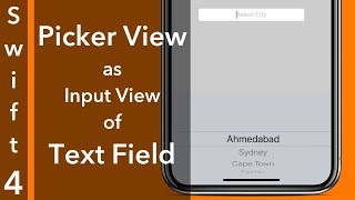 How to use UIPickerView with TextField Swift 4  Xcode 90 [upl. by Suirtemed]