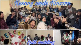 Kesang weds Kinzom Spiti traditional wedding  Spitian culture village life daily vlog viral [upl. by Rhiamon]