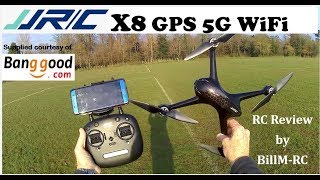 JJRC X8 Review  GPS 5G WiFi FPV 1080p Brushless Quadcopter drone [upl. by Nivlag]