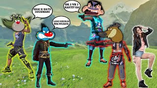 Shinchan Cheat Oggy Jack With New Zig Friend And Ladki  Free Fire  Minecraft Oggy  Triple Slot [upl. by Tabber]