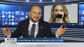 Umstrittenes EUZensurgesetz tritt in Kraft [upl. by Huberman]