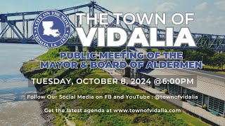 Town of Vidalia Regular Public Meeting 1082024 [upl. by Neyud]