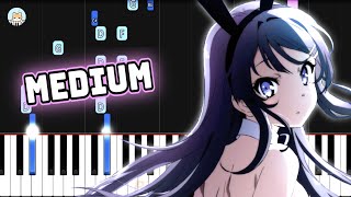 quotFukashigi no Cartequot  Seishun Buta Yarou wa Bunny Girl Senpai ED  MEDIUM Piano Tutorial amp Sheets [upl. by Jung]