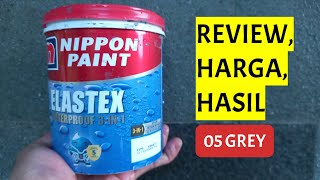 Nippon Paint Elastex Warna Abu Sedang GREY  Cat Tembok Waterproof 3IN1 [upl. by Aliuqaj477]