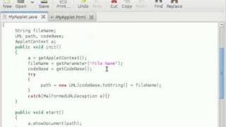 Java Applet Tutorial 7 Loading Documents [upl. by Aiderfla86]